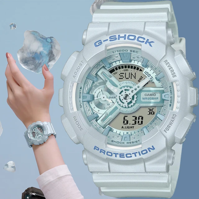 CASIO 卡西歐 G-SHOCK 珠光系列 粉彩運動女錶 手錶(GMA-S110ST-2A)