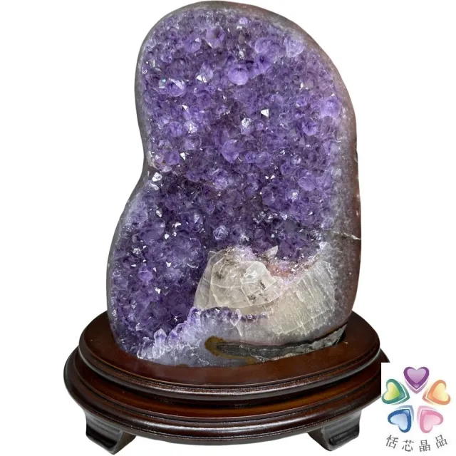 【恬芯晶品】PJ33烏拉圭方解石水晶開運外來財(紫水晶消磁淨化財運財位招財招貴人紫晶鎮新年禮物新春)