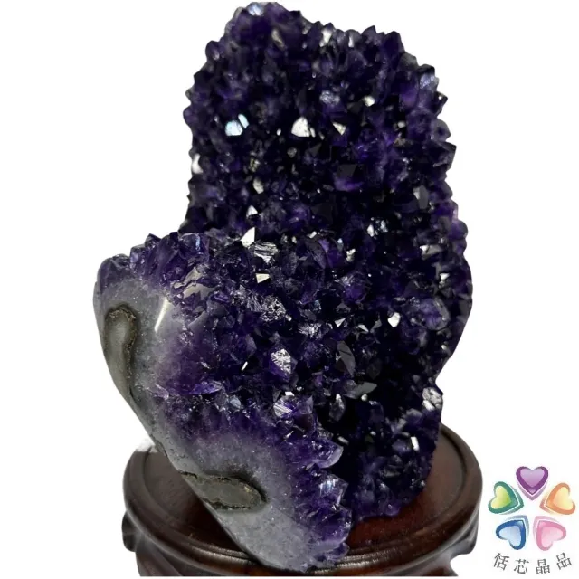 【恬芯晶品】M4頂級烏拉圭帝王紫水晶開運招財(辦公室消磁淨化風水財運財位招貴人紫晶鎮禮物補財庫)