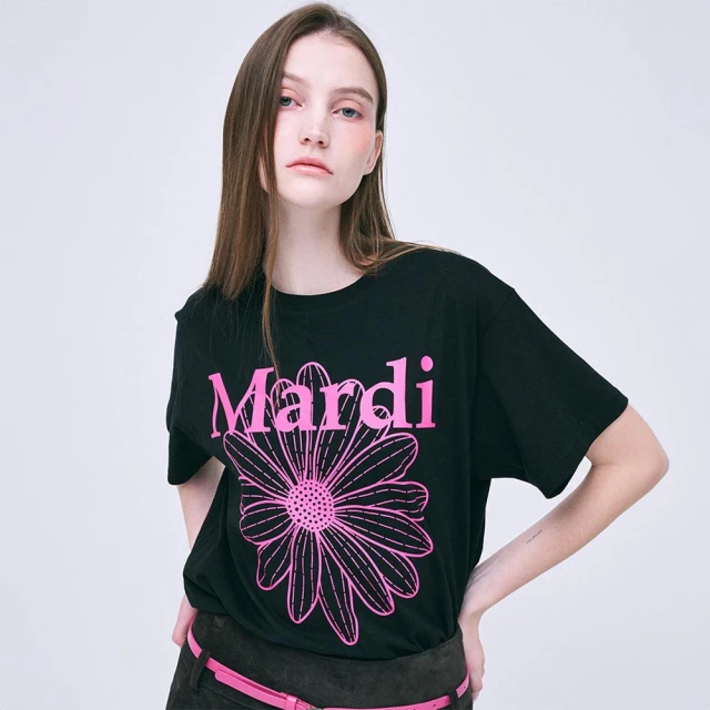 MARDI MERCREDI 印花短TEE 黑色 經典小雛菊 紫紅花 TSHIRT FLOWERMARDI