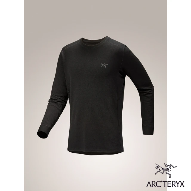 Arcteryx 始祖鳥 男 Rho 羊毛長袖圓領衫(黑)