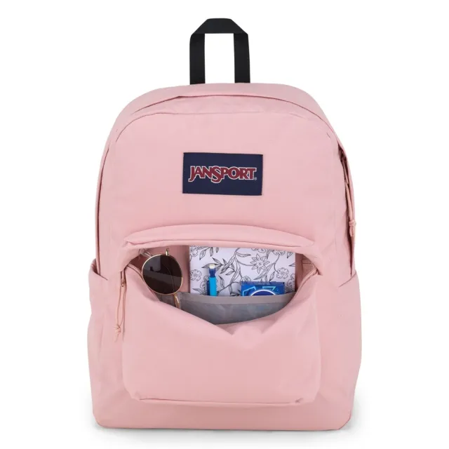 【JANSPORT】雙11 SUPERBREAK PLUS 經典後背包 玫瑰粉(JS0A4QUE7N8)