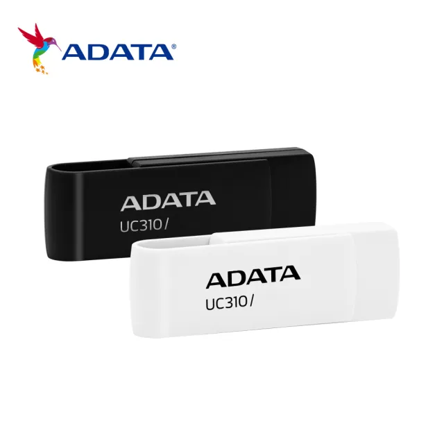 【ADATA 威剛】UC310  128GB USB3.2旋轉隨身碟(黑/白)
