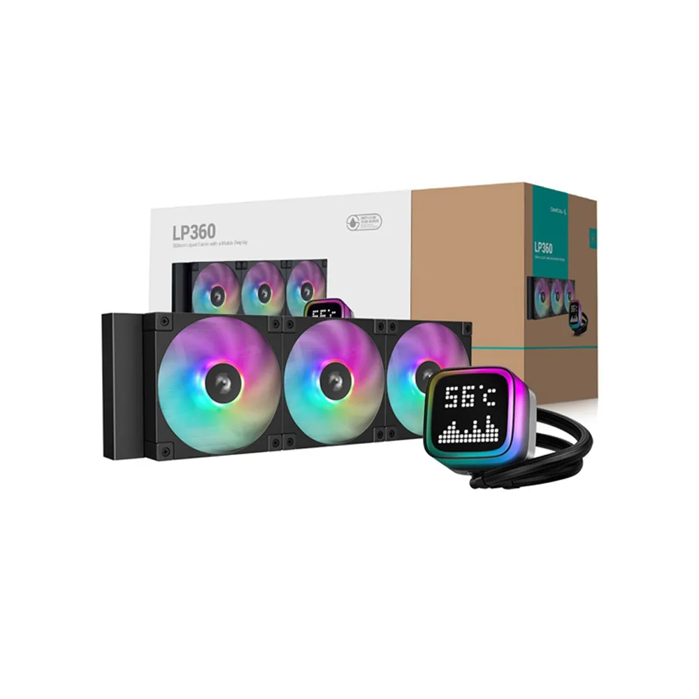 DeepCool】九州風神LP360 CPU一體式360水冷散熱器(黑色/ARGB光環