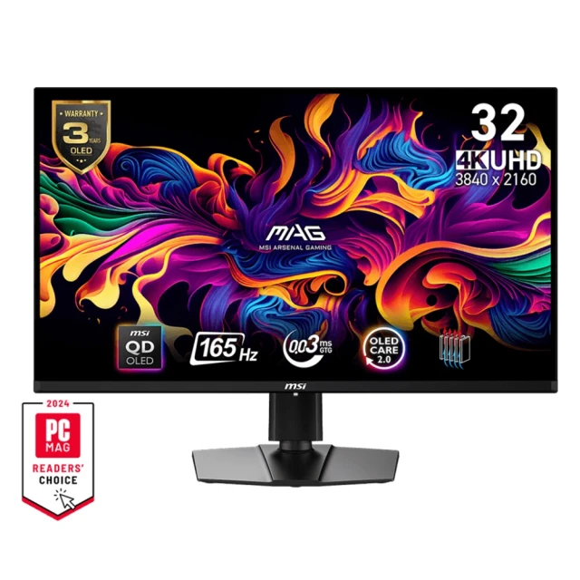 MSI 微星 MAG 321UP QD-OLED 32型 165Hz 電競螢幕(FreeSync/Type-C/HDR 400)