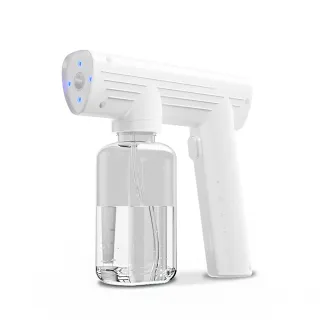 【Ms.elec 米嬉樂】輕巧酒精噴槍 SG-001(250g輕量/可替換噴瓶/藍光酒精噴霧槍)