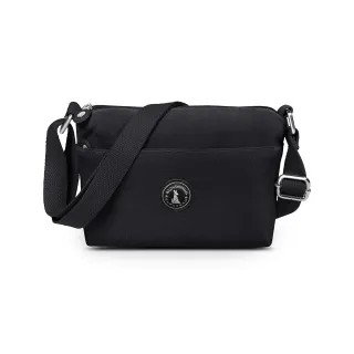 【冰山袋鼠】時光旅人 - 知性輕巧收納斜背小包 - 黑色(B233K)