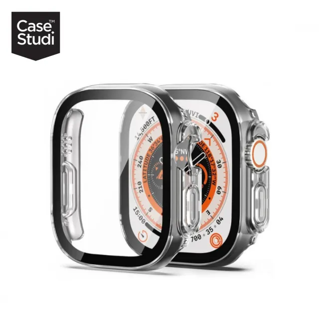 【Casestudi】AppleWatch Ultra 4/3/2/1 49mm Impact 透明玻璃錶殼(49mm Apple Watch)