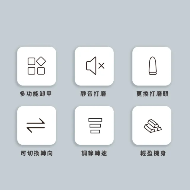 【輕鬆保養】電動美甲打磨器-附多種磨頭(USB充電式 指甲修護 美甲機 卸甲 磨甲 修甲 拋光 去死皮)