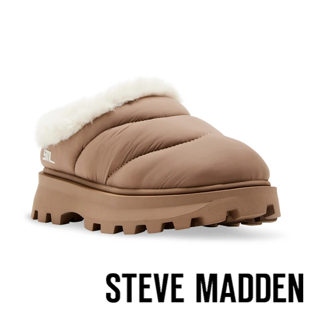 steve madden FIREPLACE 保暖毛毛麵包穆勒鞋(咖啡色)