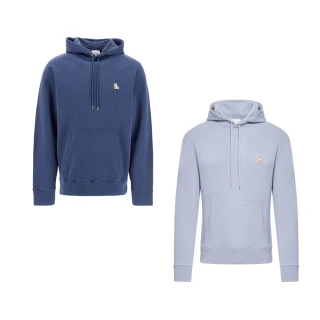 【Maison Kitsune】慵懶狐狸 藍色 抽繩 帽T 長袖 L M S