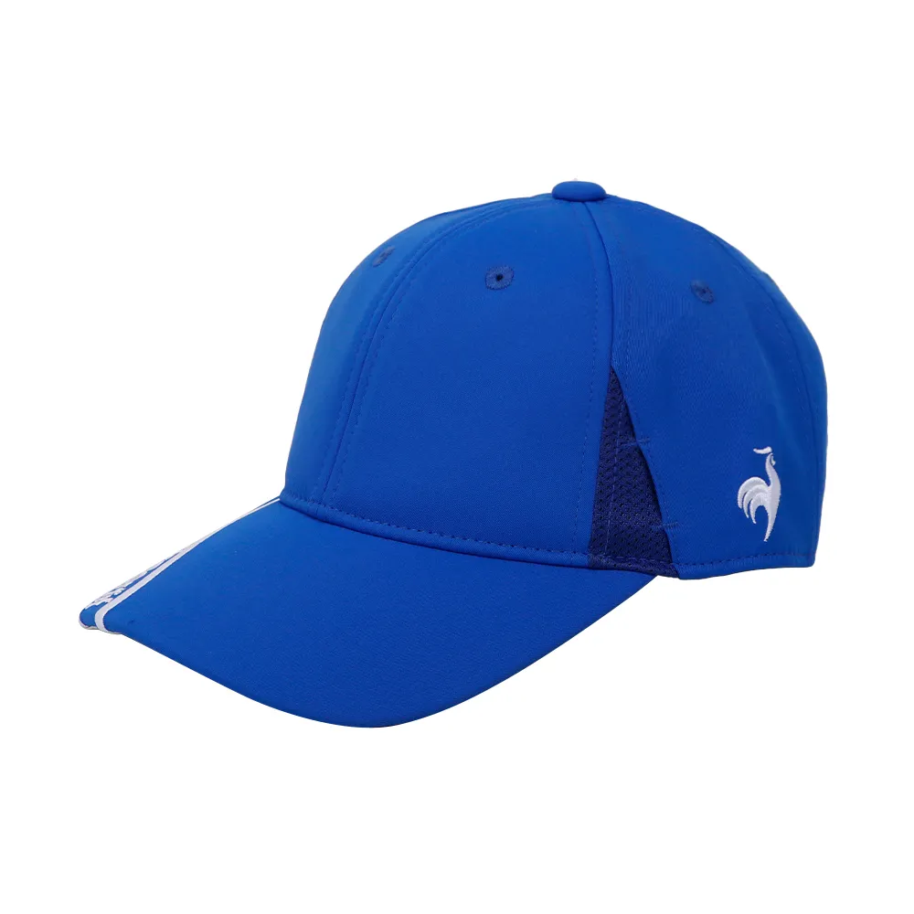 【LE COQ SPORTIF 公雞】高爾夫系列 男款藍色基本款設計LOGO高爾夫球帽QGU0J101