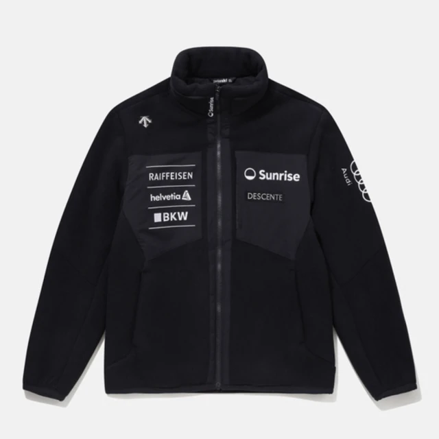 DESCENTE SWISS SKI TEAM HEAVY BONDING FLEECE JACKET 男士 瑞士滑雪隊外套(黑色)