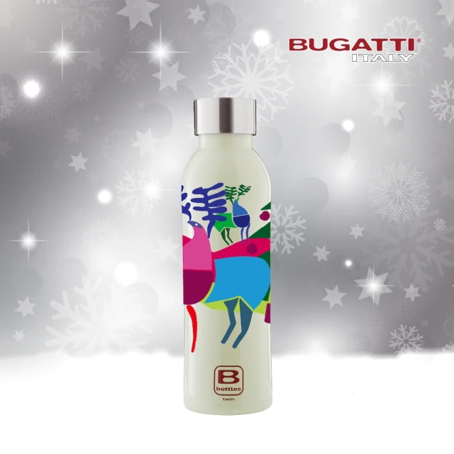 Bugatti 布加迪 義大利設計-聖誕麋鹿保溫瓶500ml(316醫療級不鏽鋼/保溫壺/保溫杯/水壺/保溫瓶)