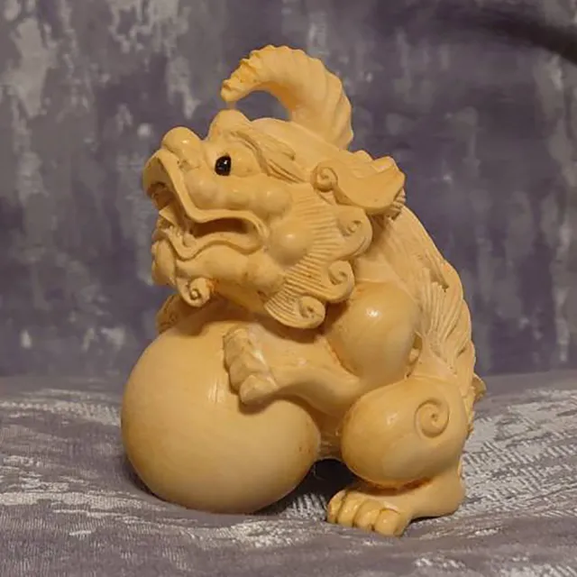 【桃花源創意工坊】招財神獸擺飾家居裝飾品車載辦公室木雕(木雕)