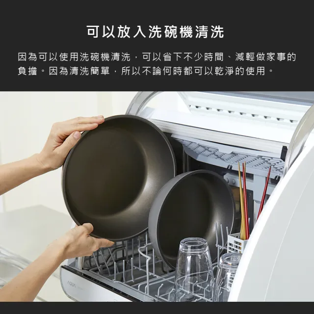 【Aimedia 艾美迪雅】鈦合金不沾鍋-24公分深型.無把手(把手可拆卸式、200萬次耐磨測試)