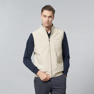 【pierre cardin 皮爾卡登】休閒服飾 男款 休閒格紋背心-米色(5245361-80)