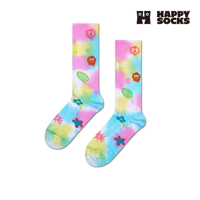 Happy Socks Sneaker系列-獨特扎染襪(時尚款/穿搭款)