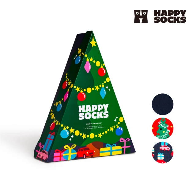 Happy Socks Holiday Gift系列-耶誕禮物3入組(時尚款/穿搭款/聖誕節)