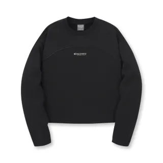 【Discovery Expedition】女版微短版內刷毛大學T(DWMT91046-BKS)