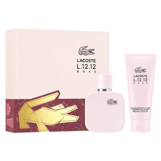 【LACOSTE】Lacoste Rose 經典玫瑰淡香精禮盒(淡香精50ml +身體乳100ml 專櫃公司貨)