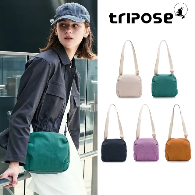 【tripose】TERNACITY微皺尼龍方塊斜背包(多色)