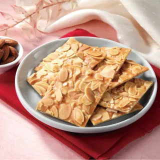 【喜RORO】杏仁瓦片440gx2袋 無附提袋(蛋奶素/年菜/年節伴手禮盒/春節/尾牙禮品/經濟包裝)