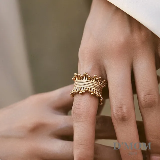 【DMOM】設計師不規則寬版復古戒指