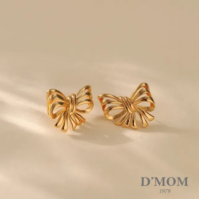 【DMOM】蝴蝶結浪漫耳環