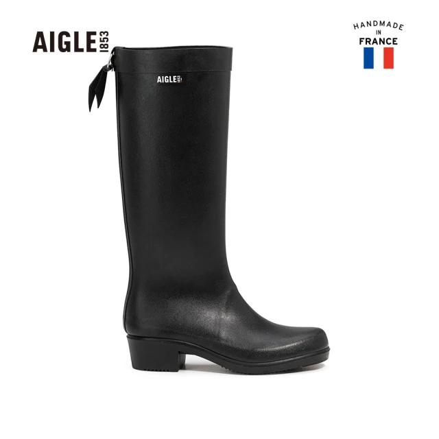 AIGLE MYRICA長筒膠靴 AG-FNB66A100 黑色(女長筒膠靴 經典膠靴 雨靴)