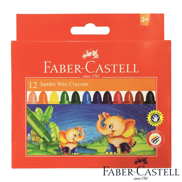 Faber-Castell 德國輝柏 大象12色粗芯蠟筆 120040