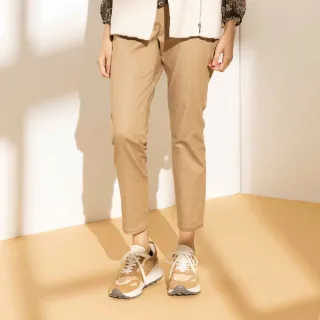 【GINKOO 俊克】壓線後鬆緊合身長褲