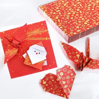 【戀戀家居】200張14.2cm 特殊主題色紙 摺紙(新年、喜慶、聖誕節主題)