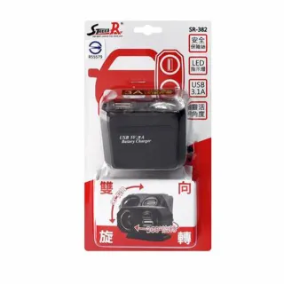 車用插座 1孔+1USB延線 SR-382 3A(車麗屋)