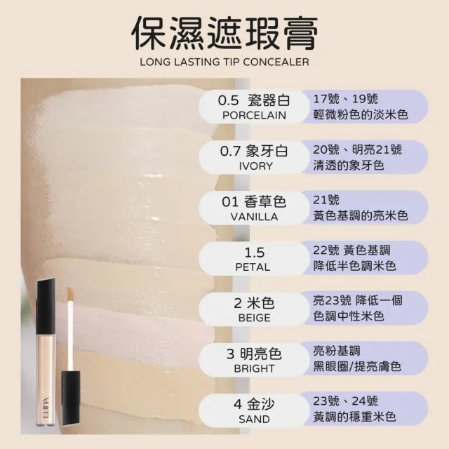 【LUNA】遮瑕膏 保濕 服貼 校正(韓系 熱門 提亮 遮瑕 暗沉 遮瑕液 遮瑕膏 多色 校正 疤痕)