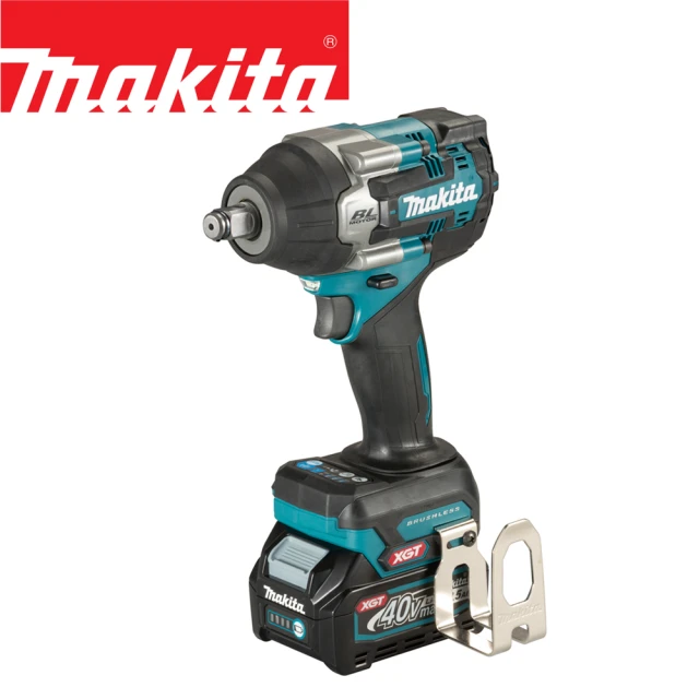 MAKITA 牧田 40V鋰電無刷套筒扳手-雙電2.5AH(TW007GD201)