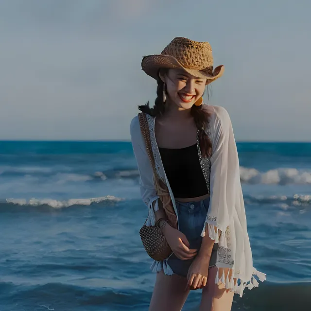 【SeasonsBikini】防曬流蘇罩衫 -522(流蘇罩衫防曬罩衫開襟外套)
