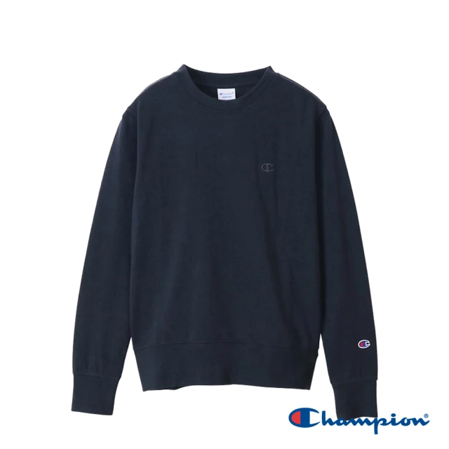 Champion 官方直營-BASIC 刺繡小C棉質毛圈大學TEE/圓領TEE-女(2色可選)