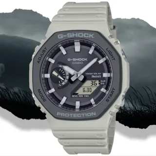 【CASIO 卡西歐】G-SHOCK 藍牙連線 街頭時尚 八角雙顯太陽能腕錶 618 年中慶 禮物(GA-B2100LUU-5A)