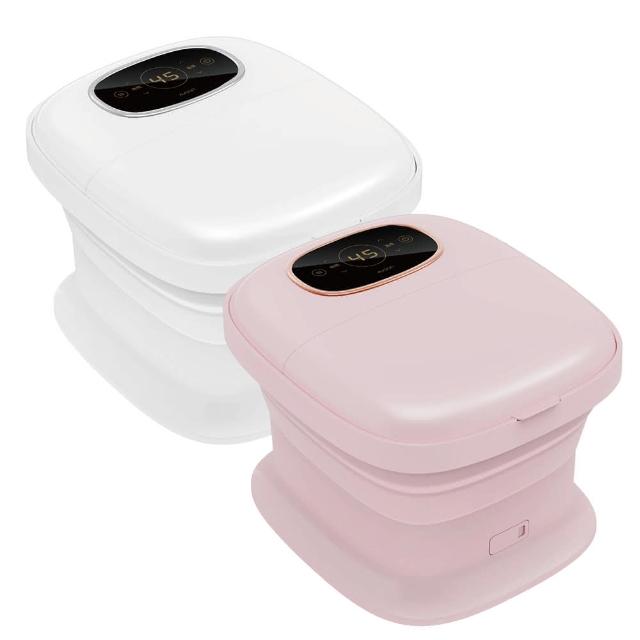  AWSON歐森 AFM-350 足浴盆，專為舒緩腳部疲勞設計，內建腳底滾輪按摩功能，注水最大深度約12~15cm，提供溫水泡腳與按摩雙重享受。顏色選擇月光白或薄櫻粉，包裝尺寸W365xH425xD185mm，產地中國，適用110V/60Hz電壓，BSMI許可字號R4A106，享1年保固。適合日常個人衛生保養，提升生活舒適度。 