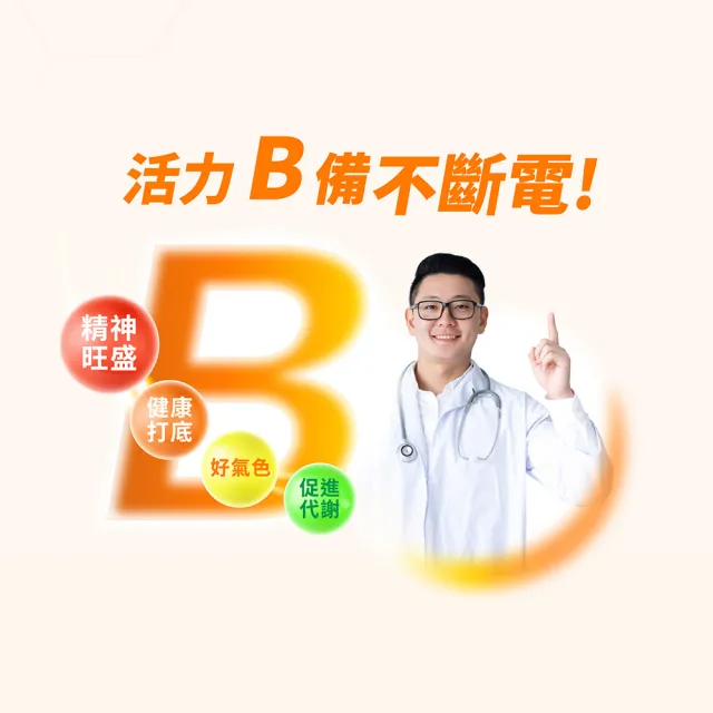 【統欣生技】TX-長效天然維他命B群 1入組(60粒/入-12小時緩釋錠.小顆粒)