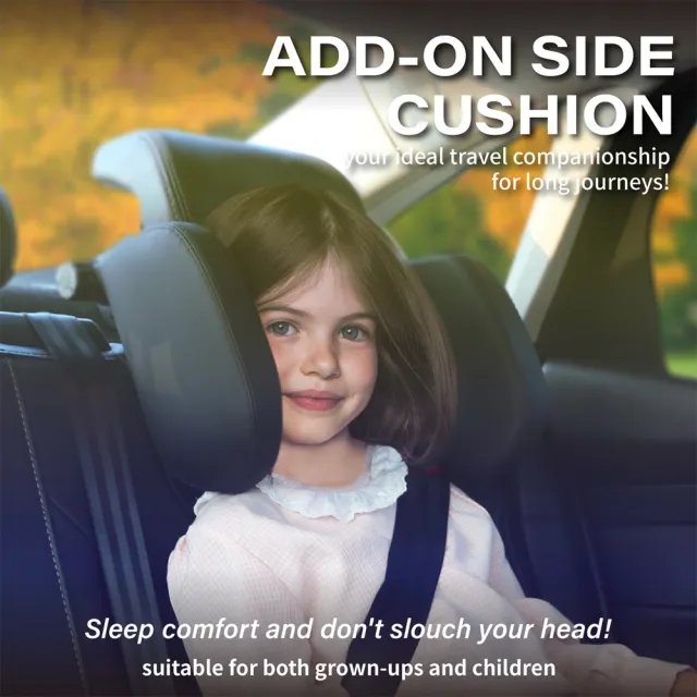 【PERO】車用睡眠靠枕 汽車側靠枕 睡覺神器(皮革款側睡頭枕)