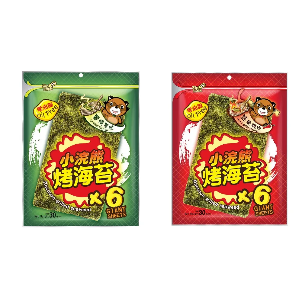 【小浣熊】泰國 烤海苔 醬燒原味/香辣味(全素)