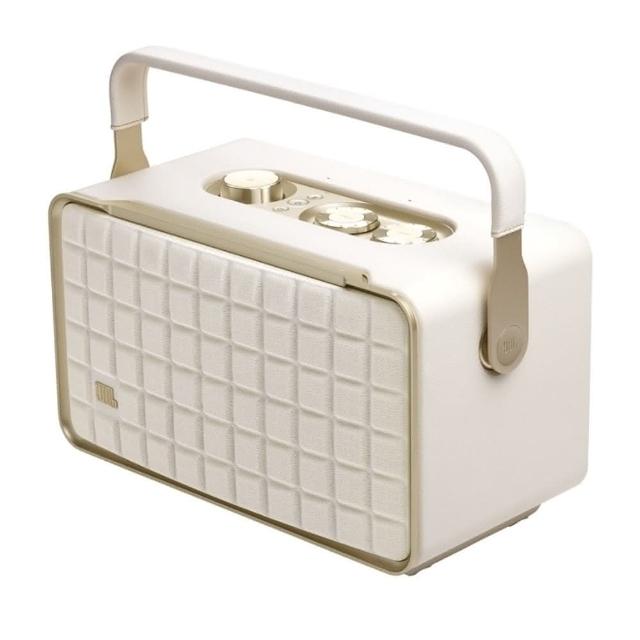 【JBL】限量白金版 Authentics 300 可攜式語音串流藍牙音響(贈品牌抱枕毯)