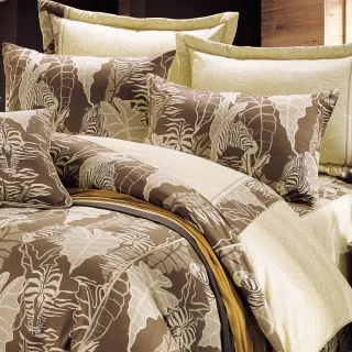 【HongYew 鴻宇】100%美國棉 七件式兩用被床罩組-杰里米 咖(雙人加大)