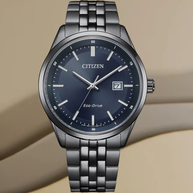 CITIZEN 星辰 GENTS 經典黑殼 光動能手錶(BM7567-50L 年終送禮)