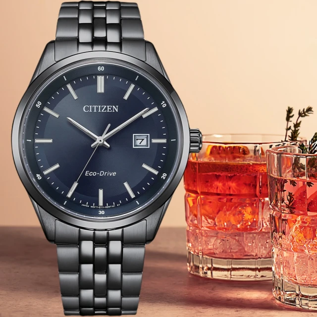 CITIZEN 星辰 GENTS 經典黑殼 光動能手錶(BM7567-50L 聖誕禮物)