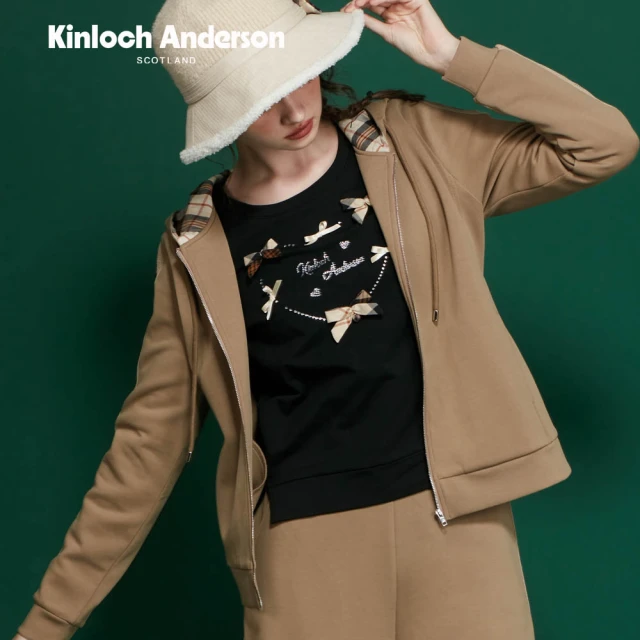 Kinloch Anderson 金安德森女裝 休閒百搭KA織帶造型連帽外套(KA1366033 軍綠/黑色)