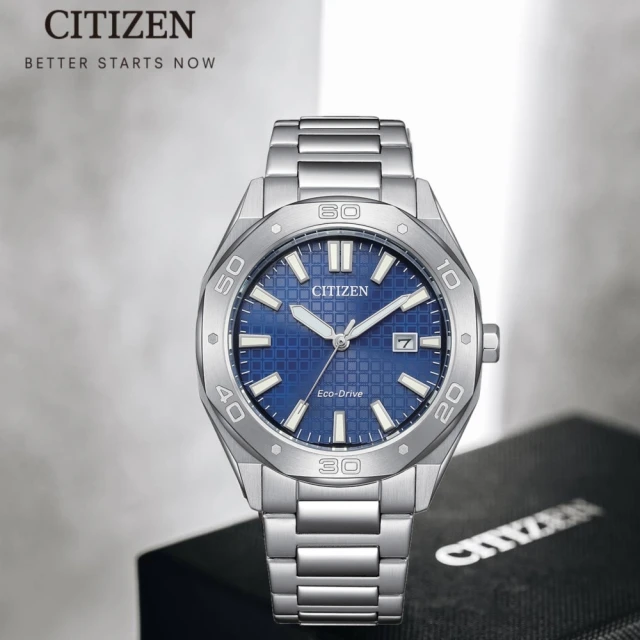 CITIZEN 星辰 GENTS系列 簡約時尚 計時光動能手錶41mm-藍(BM7630-80L)