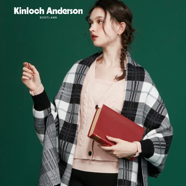 Kinloch Anderson 金安德森女裝 減齡款必備兩件式織紋造型長袖針織上衣(KA1369038 粉紅/黑)